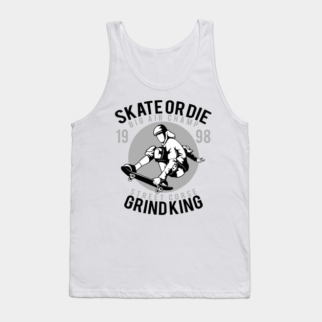 Skateboard Big Air Champ Grind King Tank Top by JakeRhodes